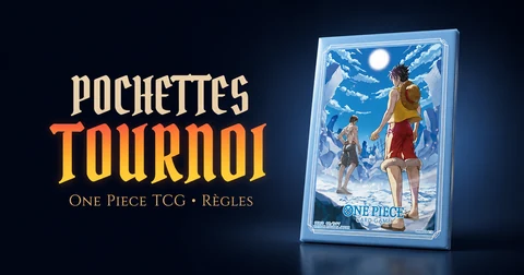 Pochette One Piece Card Game illustrée de Luffy et Ace pour un deck de tournoi